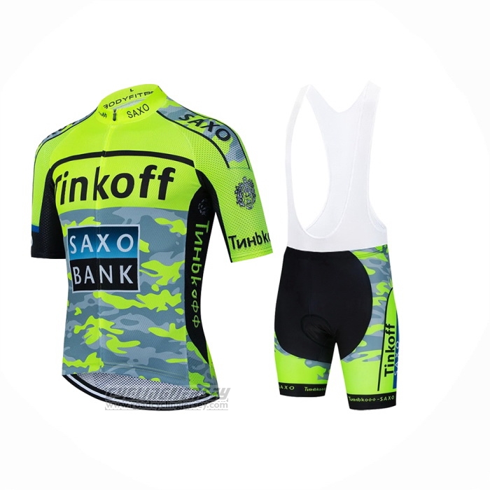 2024 Cycling Jersey Tinkoff Green Short Sleeve And Bib Short
